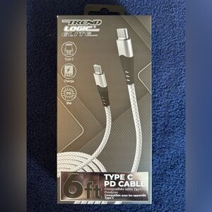 Trend Logic Elite 6ft 18 Watt PD C Fast Charging Cable NEW